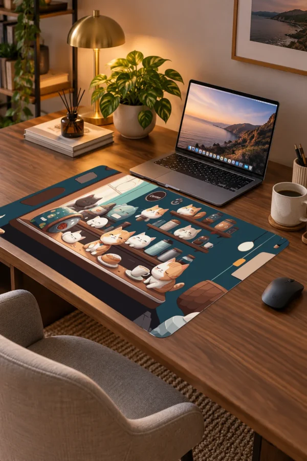 Cat Cafe Harmony 2 Dizüstü Gaming Mousepad