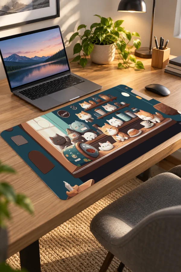 Cat Cafe Harmony 2 Dizüstü Gaming Mousepad