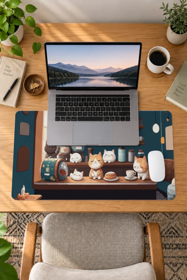 Cat Cafe Harmony 2 Dizüstü Gaming Mousepad