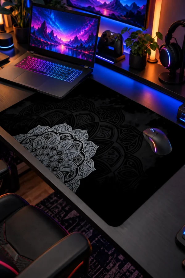 Midnight Mandala 60x40 Gaming Mousepad Midnight Mandala Dizüstü Gaming Mousepad