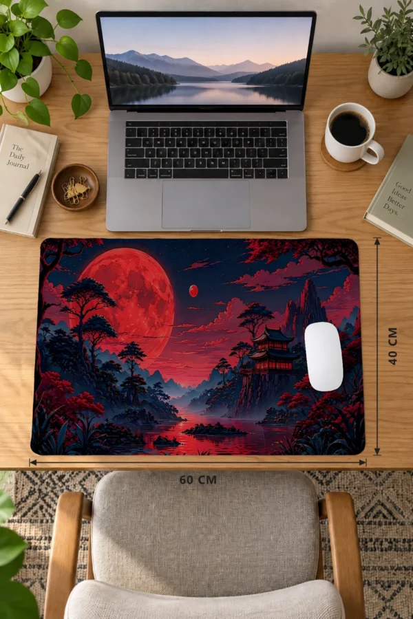 Crimson Moonrise 60x40 Gaming Mousepad Crimson Moonrise Dizüstü Gaming Mousepad
