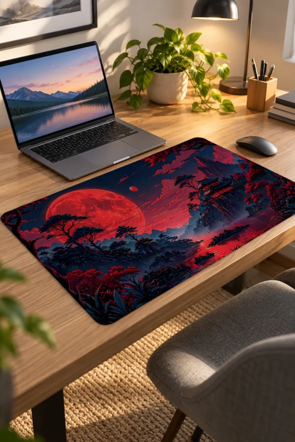 Crimson Moonrise 60x40 Gaming Mousepad Crimson Moonrise Dizüstü Gaming Mousepad