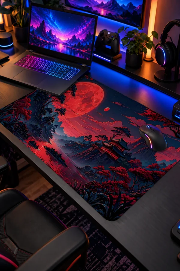 Crimson Moonrise 60x40 Gaming Mousepad Crimson Moonrise Dizüstü Gaming Mousepad