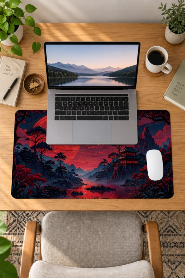 Crimson Moonrise 60x40 Gaming Mousepad Crimson Moonrise Dizüstü Gaming Mousepad