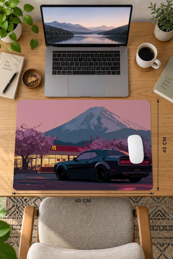 Neon Sakura Drive 60x40 Gaming Mousepad Araba Modelleri Neon Sakura Drive Dizüstü Gaming Mousepad
