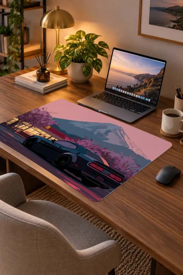 Neon Sakura Drive 60x40 Gaming Mousepad Araba Modelleri Neon Sakura Drive Dizüstü Gaming Mousepad