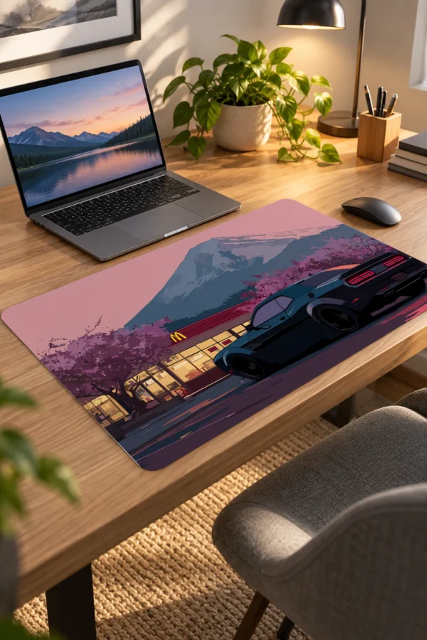 Neon Sakura Drive 60x40 Gaming Mousepad Araba Modelleri Neon Sakura Drive Dizüstü Gaming Mousepad