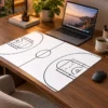 Basketball Beyaz 60x40 Gaming Mousepad Basketball Beyaz Dizüstü Gaming Mousepad