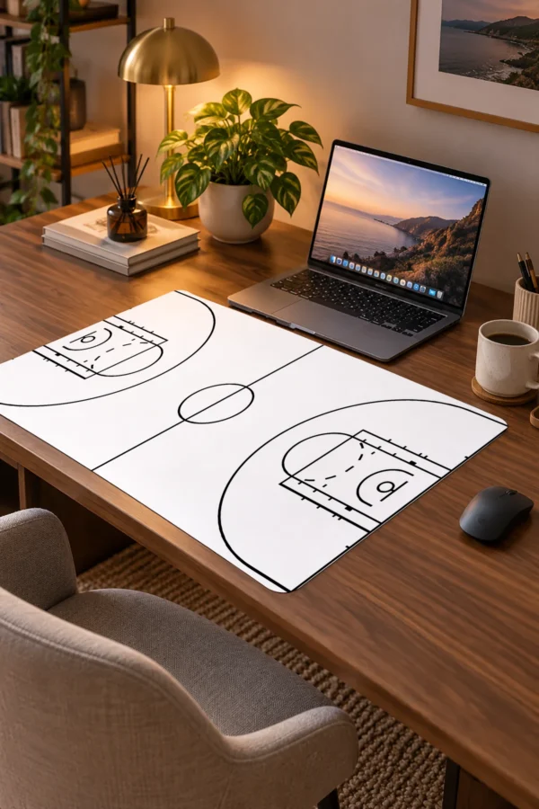 Basketball Beyaz 60x40 Gaming Mousepad Basketball Beyaz Dizüstü Gaming Mousepad