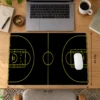 Basketball Siyah Sarı 60x40 Gaming Mousepad Basketball Siyah Sarı Dizüstü Gaming Mousepad
