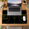 Basketball Siyah Sarı 60x40 Gaming Mousepad Basketball Siyah Sarı Dizüstü Gaming Mousepad