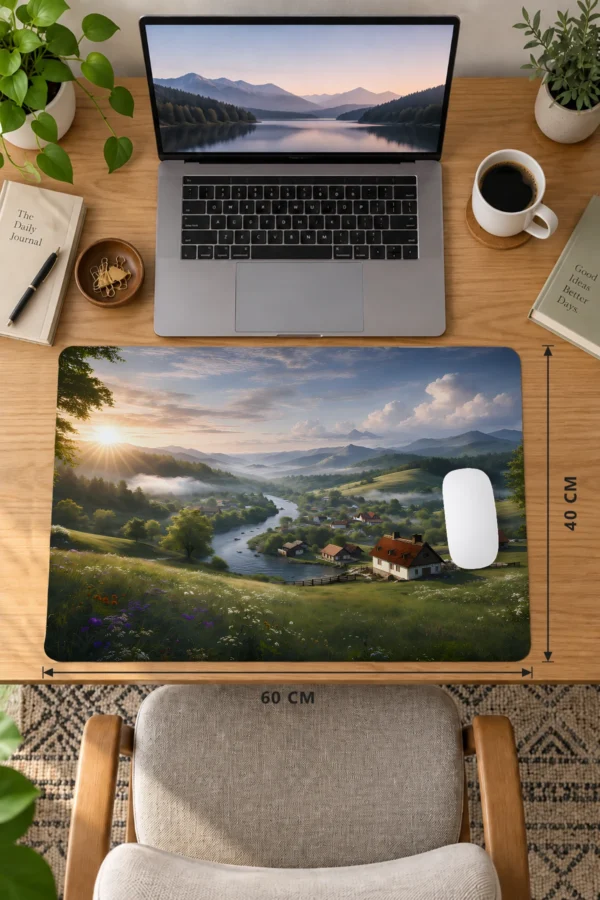 Golden Valley Dawn 60x40 Gaming Mousepad Golden Valley Dawn Dizüstü Gaming Mousepad