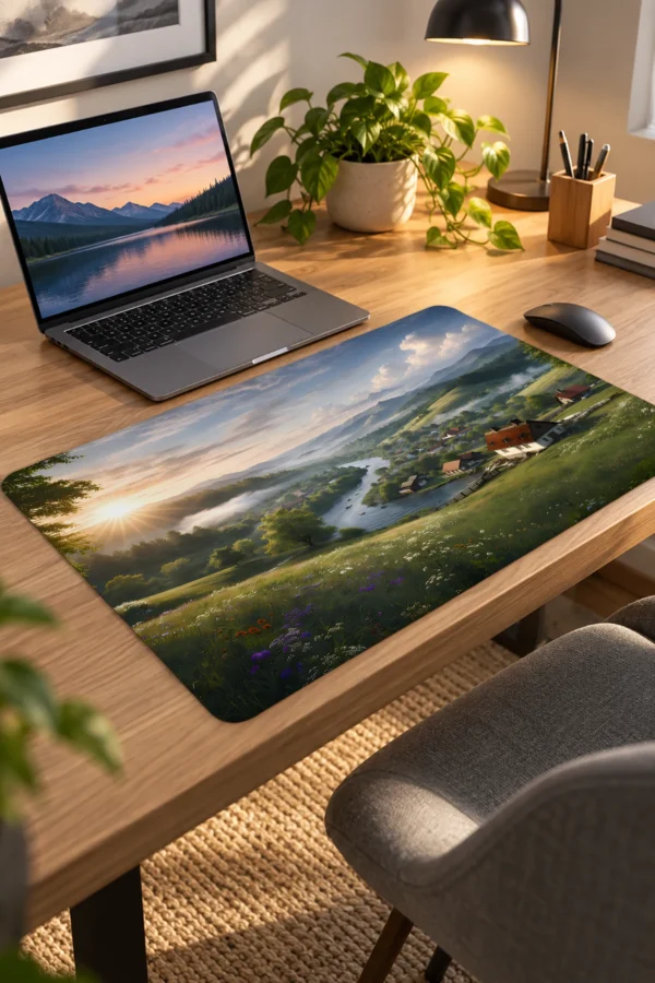 Golden Valley Dawn 60x40 Gaming Mousepad Golden Valley Dawn Dizüstü Gaming Mousepad