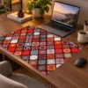 Crimson Mosaic Harmony 60x40 Gaming Mousepad Mosaic Harmony Dizüstü Gaming Mousepad