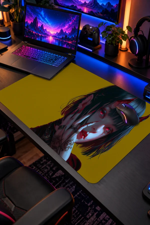 Crimson Temptress Sarı 60x40 Gaming Mousepad Crimson Temptress Sarı Dizüstü Gaming Mousepad