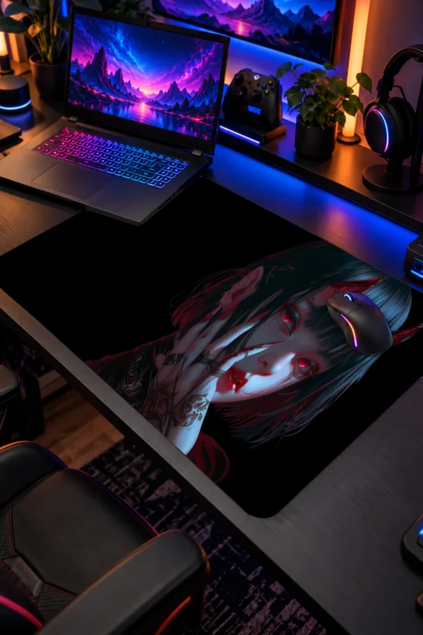 Crimson Temptress Siyah Dizüstü Gaming Mousepad