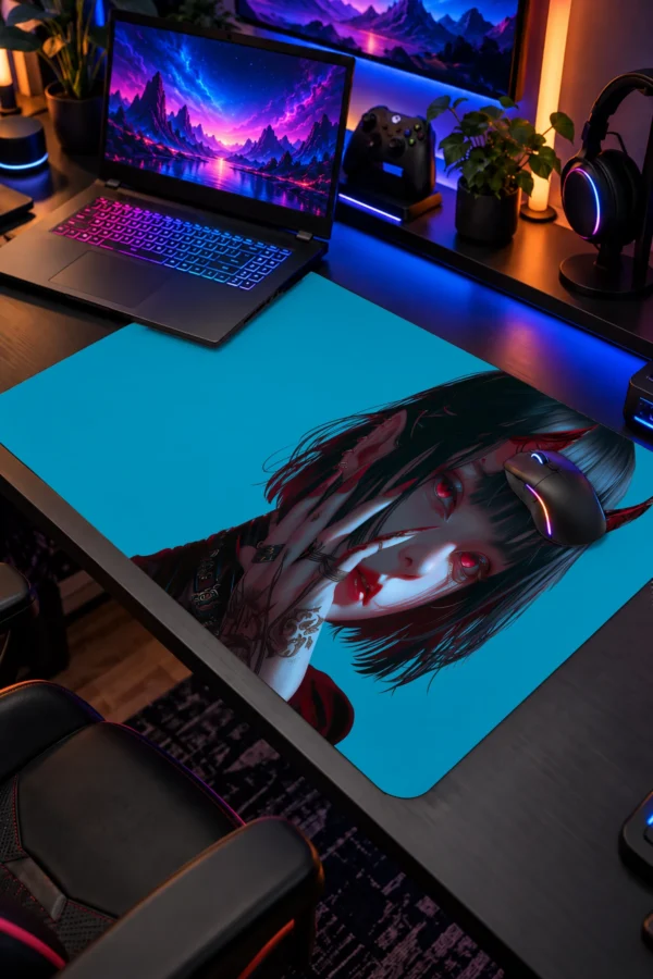 Crimson Temptress Turkuaz Dizüstü Gaming Mousepad