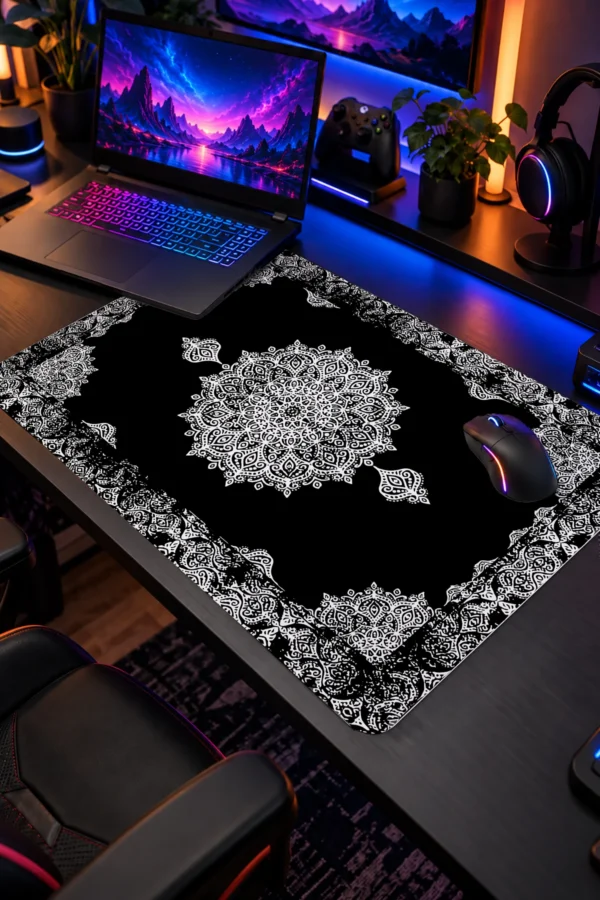 Obsidian Mandala 60x40 Gaming Mousepad Obsidian Mandala Dizüstü Gaming Mousepad