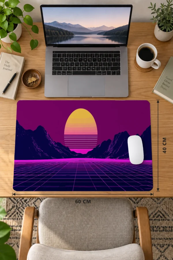 Neon Horizon 60x40 Gaming Mousepad Neon Horizon Dizüstü Gaming Mousepad