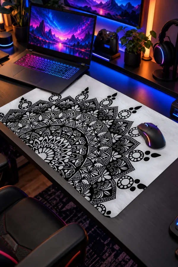 Midnight Lotus 60x40 Gaming Mousepad Midnight Lotus Dizüstü Gaming Mousepad