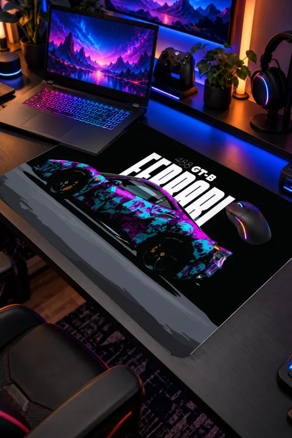 Midnight Racer 60x40 Gaming Mousepad Araba Modelleri Midnight Racer Drive Dizüstü Gaming Mousepad