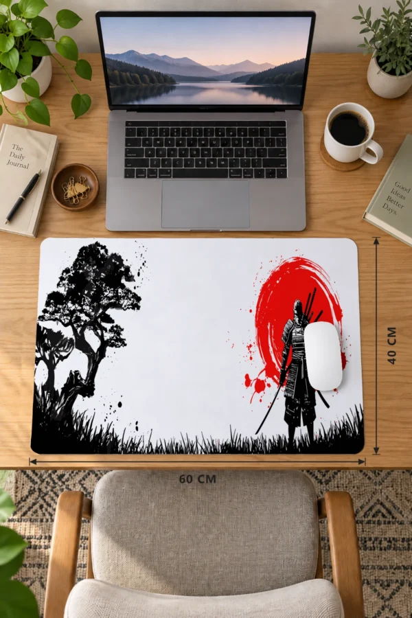 Blood Sun Ronin 60x40 Gaming Mousepad Blood Sun Ronin Dizüstü Gaming Mousepad