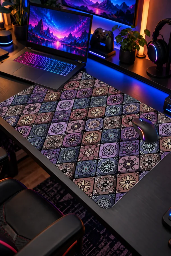 Boho Mosaic 60x40 Gaming Mousepad Boho Mosaic Dizüstü Gaming Mousepad