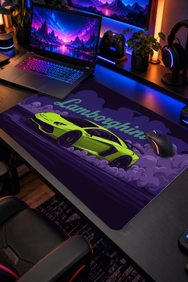 Turbo Night 60x40 Gaming Mousepad Araba Modelleri Turbo Night Dizüstü Gaming Mousepad