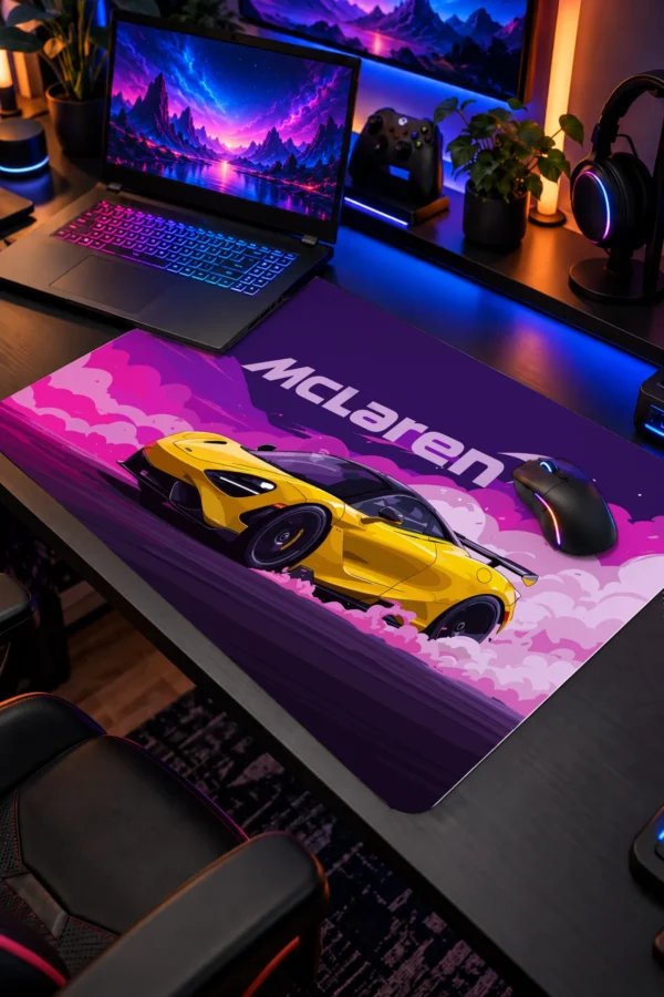 Turbo Neon 60x40 Gaming Mousepad Araba Modelleri Turbo Neon Dizüstü Gaming Mousepad