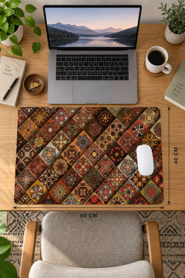 Vintage Mosaic Dizüstü Gaming Mousepad