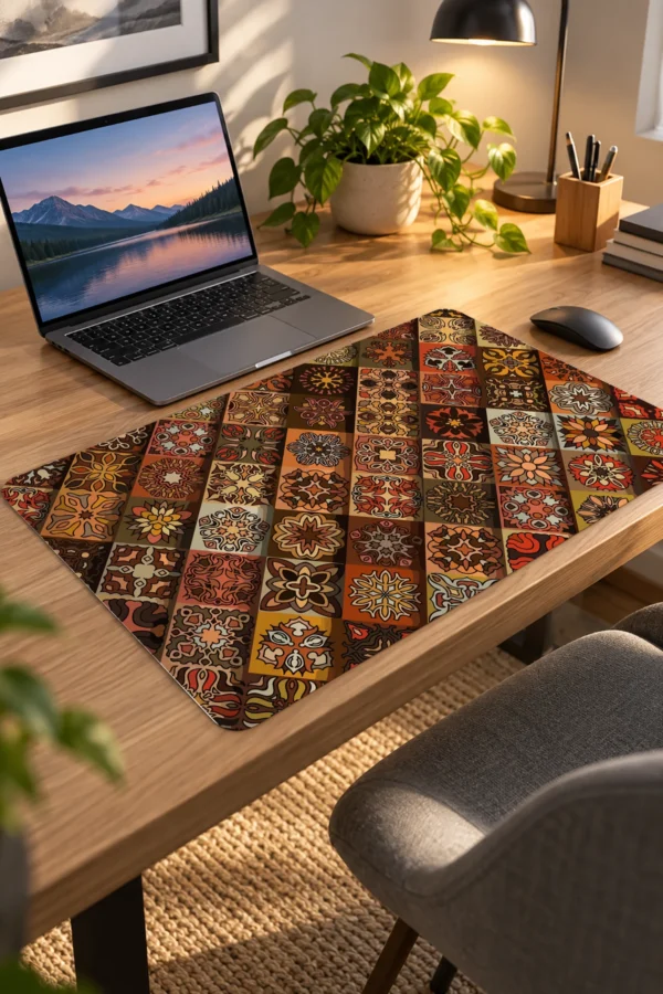 Vintage Mosaic Dizüstü Gaming Mousepad
