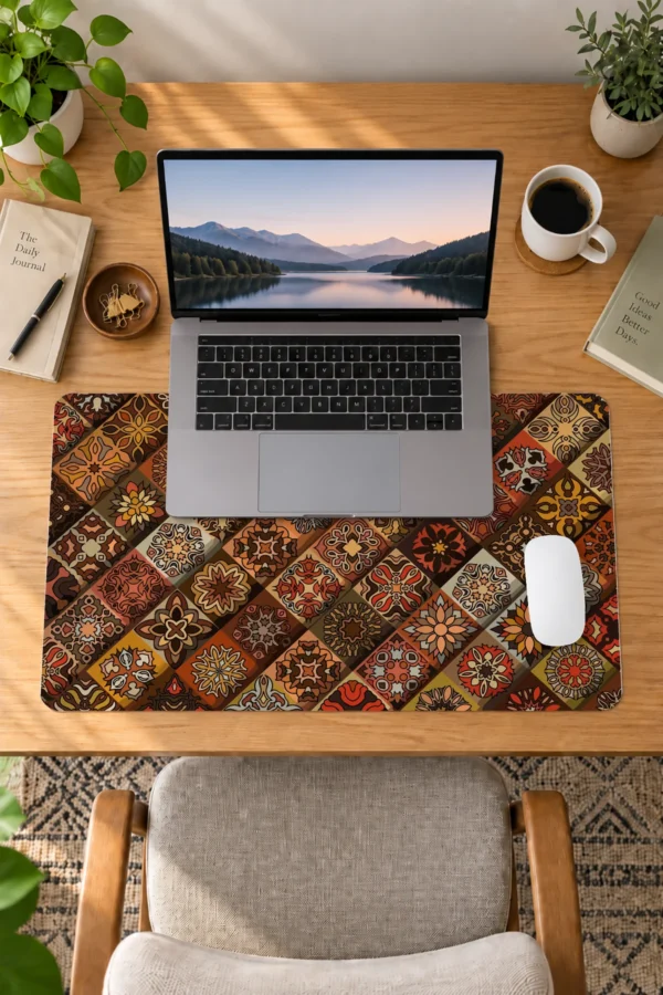 Vintage Mosaic Dizüstü Gaming Mousepad