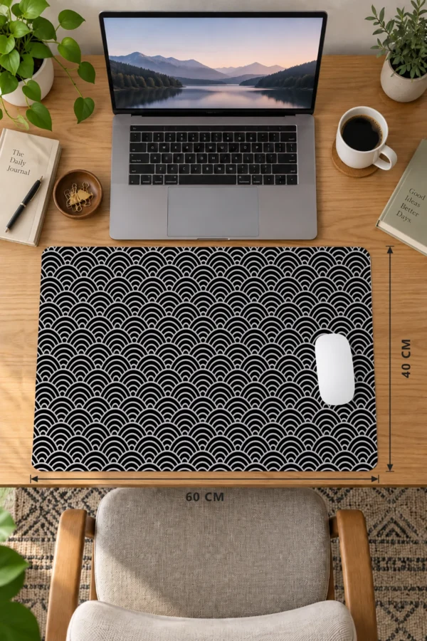 Seigaiha Waves 60x40 Gaming Mousepad Seigaiha WavesGaming Dizüstü Gaming Mousepad