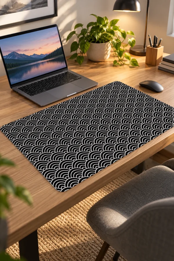 Seigaiha Waves 60x40 Gaming Mousepad Seigaiha WavesGaming Dizüstü Gaming Mousepad