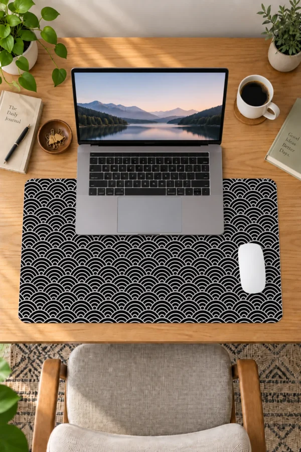 Seigaiha Waves 60x40 Gaming Mousepad Seigaiha WavesGaming Dizüstü Gaming Mousepad
