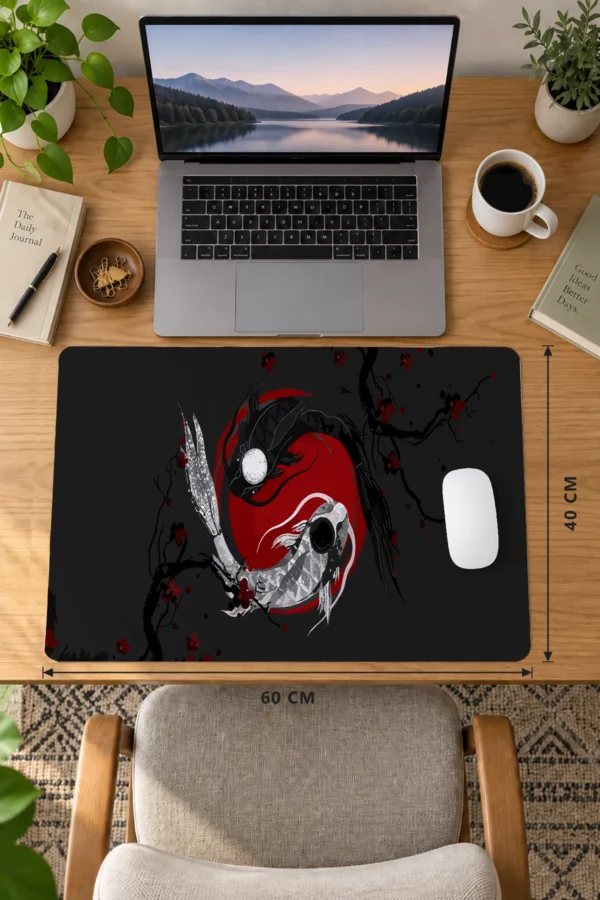 Yin Koi 60x40 Gaming Mousepad Yin Koi Dizüstü Gaming Mousepad