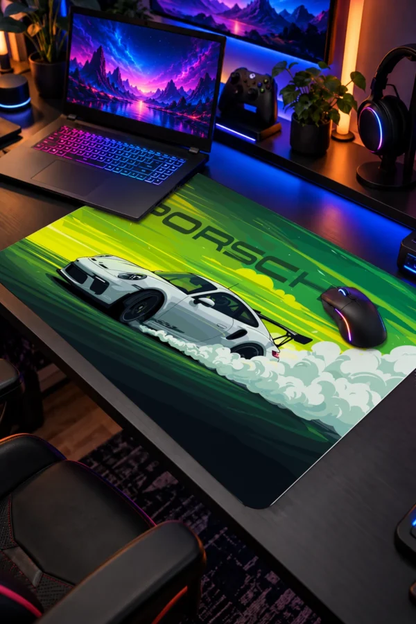 Neon Turbo 60x40 Gaming Mousepad Araba Modelleri Neon Turbo Dizüstü Gaming Mousepad