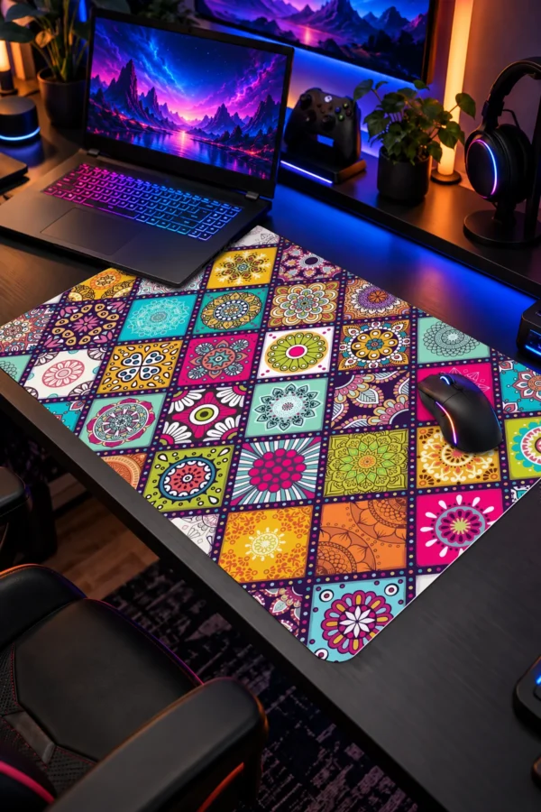 Color Mandala Dizüstü Gaming Mousepad