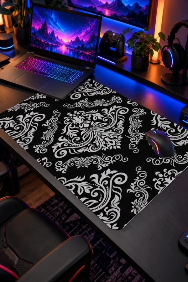 Silver Baroque Dizüstü Gaming Mousepad