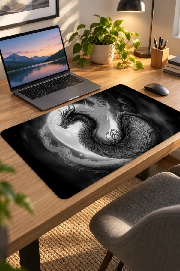 Ashen Moon Wyrm 60x40 Gaming Mousepad Ashen Moon Wyrm Dizüstü Gaming Mousepad