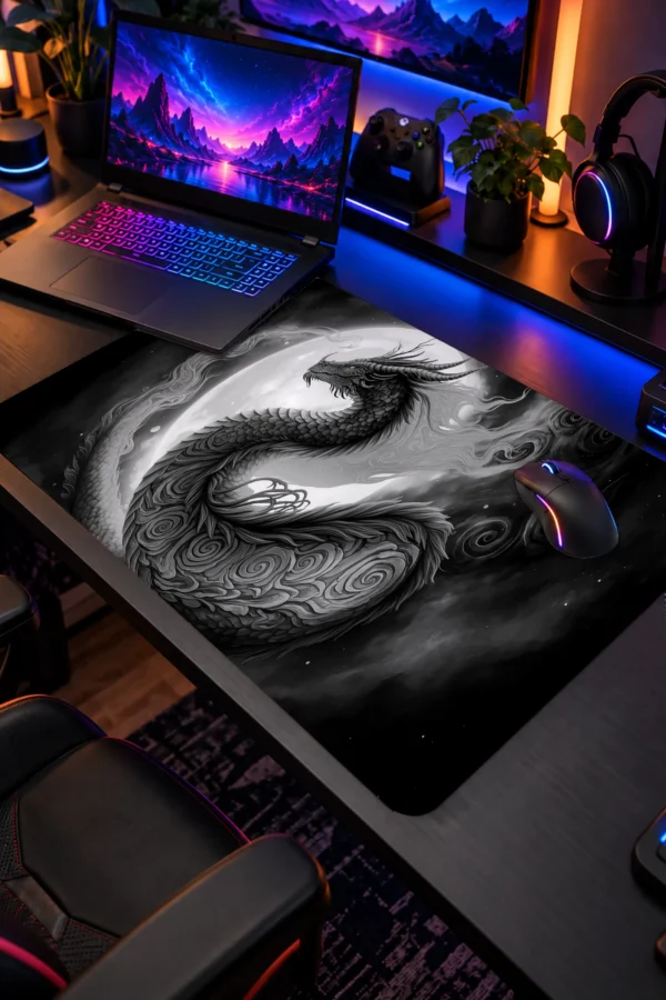Ashen Moon Wyrm 60x40 Gaming Mousepad Ashen Moon Wyrm Dizüstü Gaming Mousepad