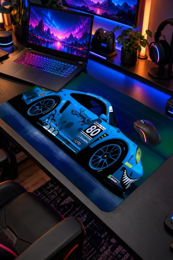 Cobalt Shark Racer Dizüstü Gaming Mousepad