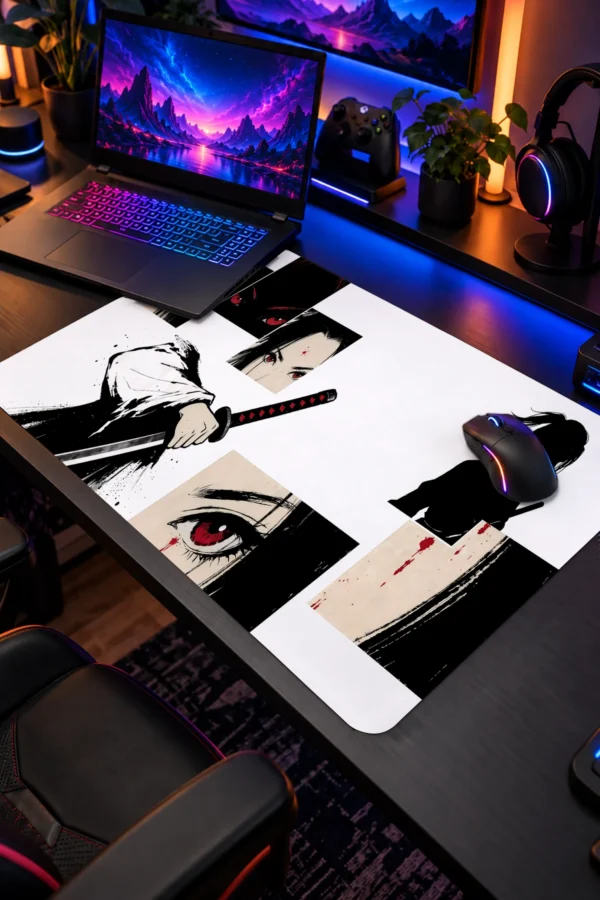 Red Eyes Mosaic Dizüstü Gaming Mousepad