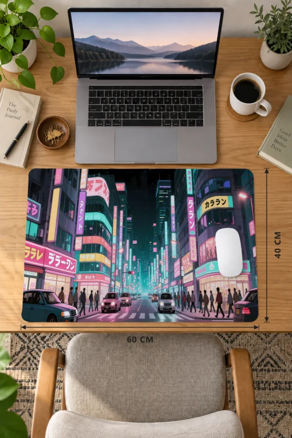 Pastel Neon Avenue 60x40 Gaming Mousepad Pastel Neon Avenue Dizüstü Gaming Mousepad