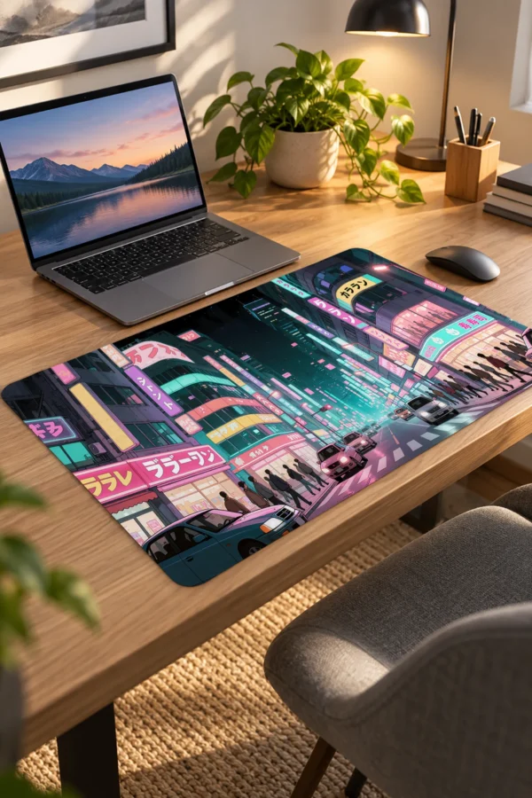 Pastel Neon Avenue 60x40 Gaming Mousepad Pastel Neon Avenue Dizüstü Gaming Mousepad