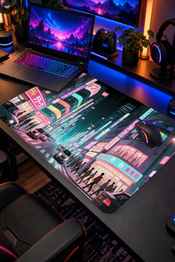 Pastel Neon Avenue 60x40 Gaming Mousepad Pastel Neon Avenue Dizüstü Gaming Mousepad