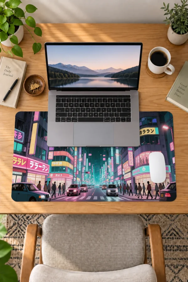 Pastel Neon Avenue 60x40 Gaming Mousepad Pastel Neon Avenue Dizüstü Gaming Mousepad