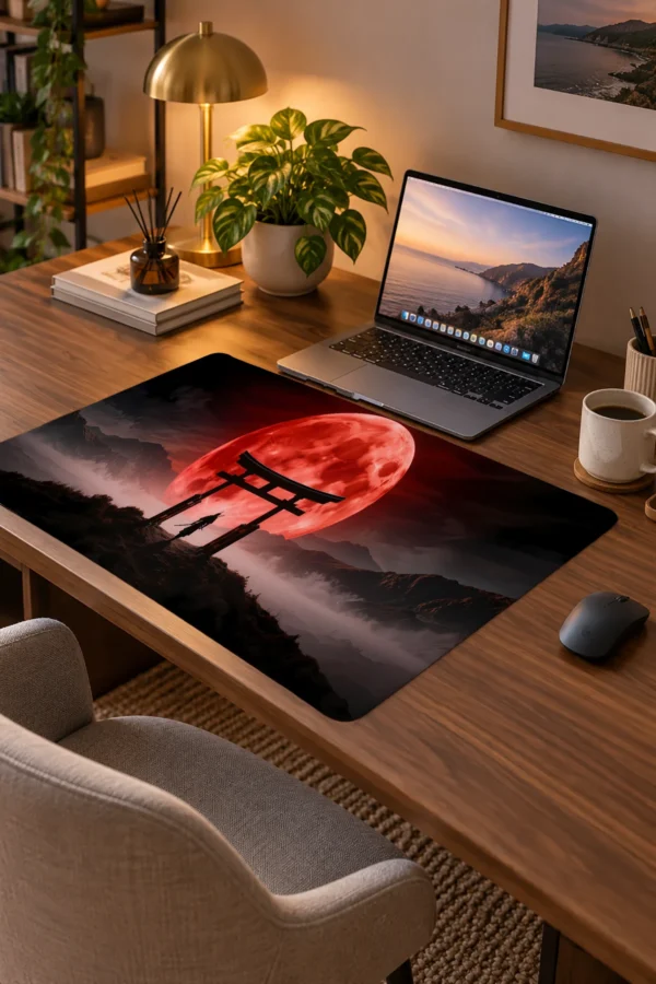 Blood Moon Torii 60x40 Gaming Mousepad Blood Moon Torii Dizüstü Gaming Mousepad
