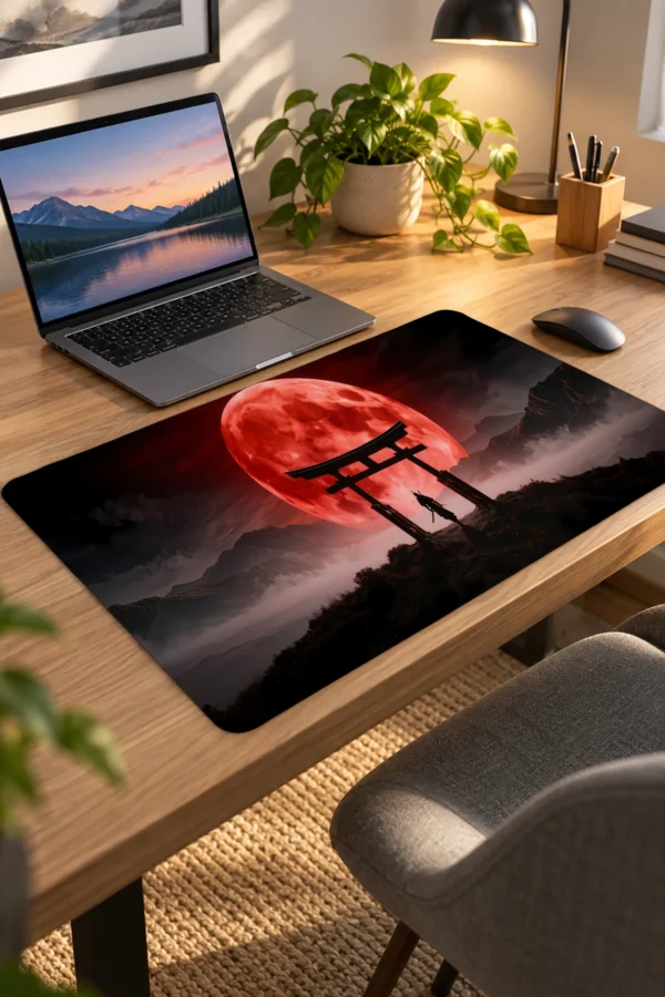 Blood Moon Torii 60x40 Gaming Mousepad Blood Moon Torii Dizüstü Gaming Mousepad