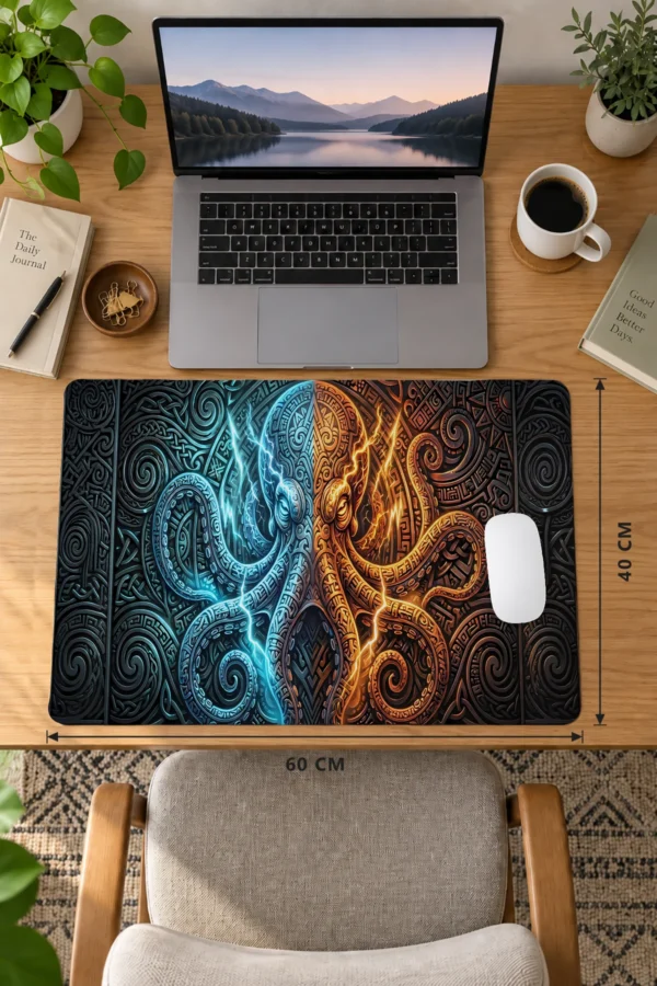 Ember Frost Kraken Dizüstü Gaming Mousepad